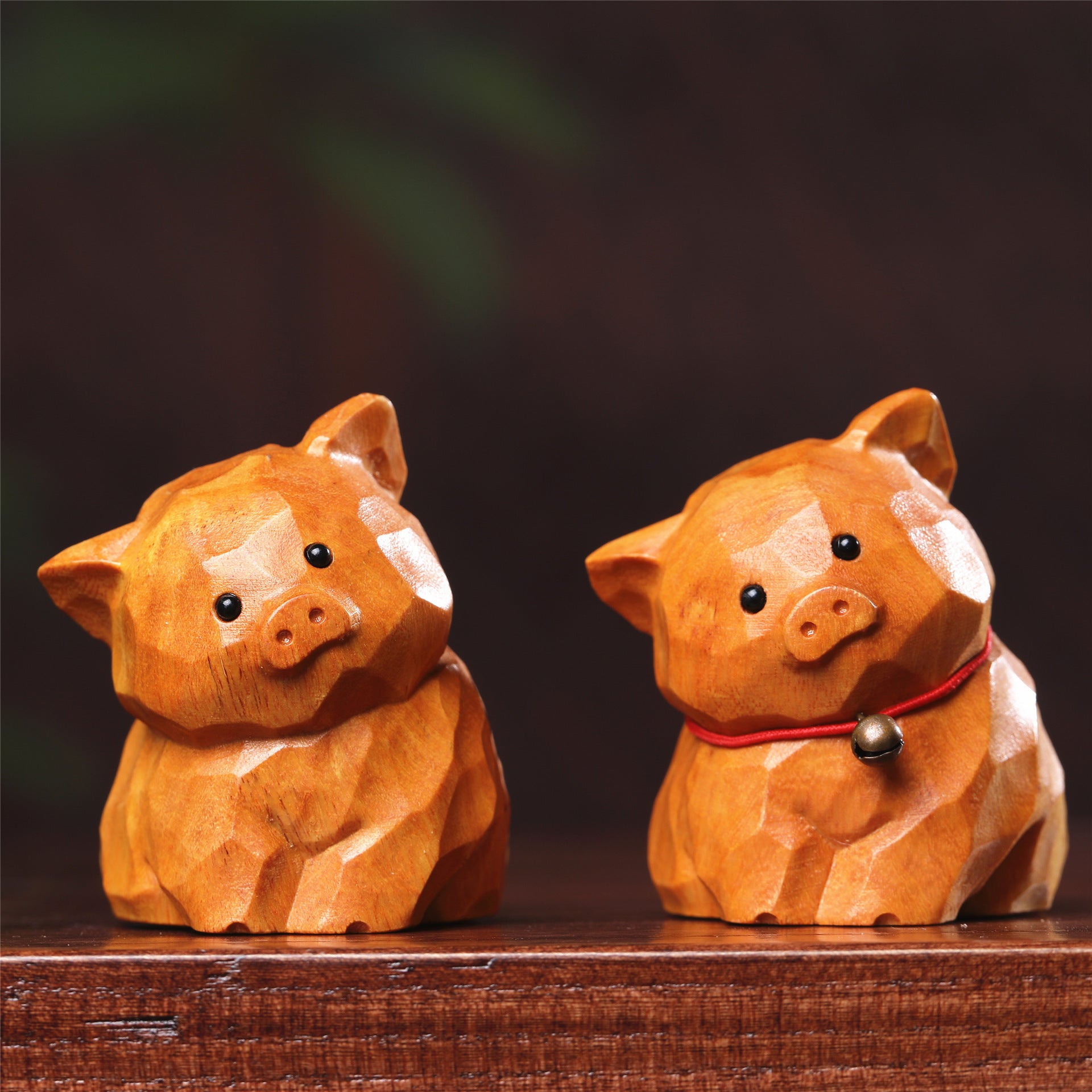 Sandalwood Pig Handcrafted Figurine