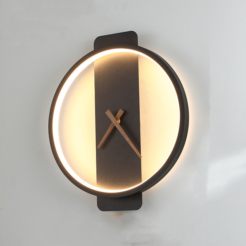 Bedroom LED Lamp with Clock Design