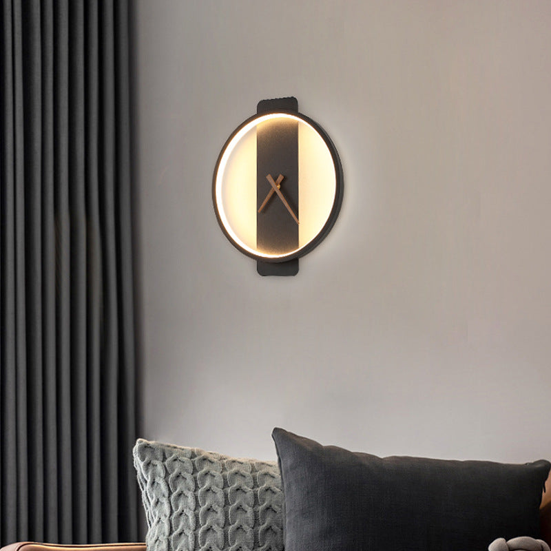 Bedroom LED Lamp with Clock Design