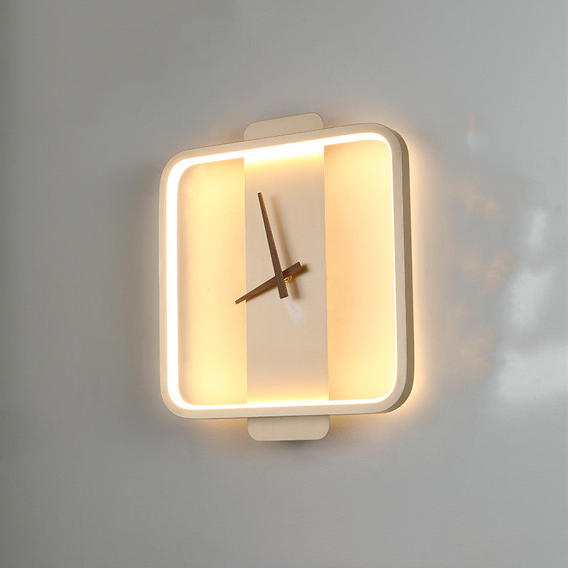 Bedroom LED Lamp with Clock Design
