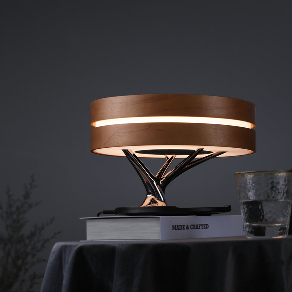Round Intelligent Music Bluetooth Speaker & Bed Lamp
