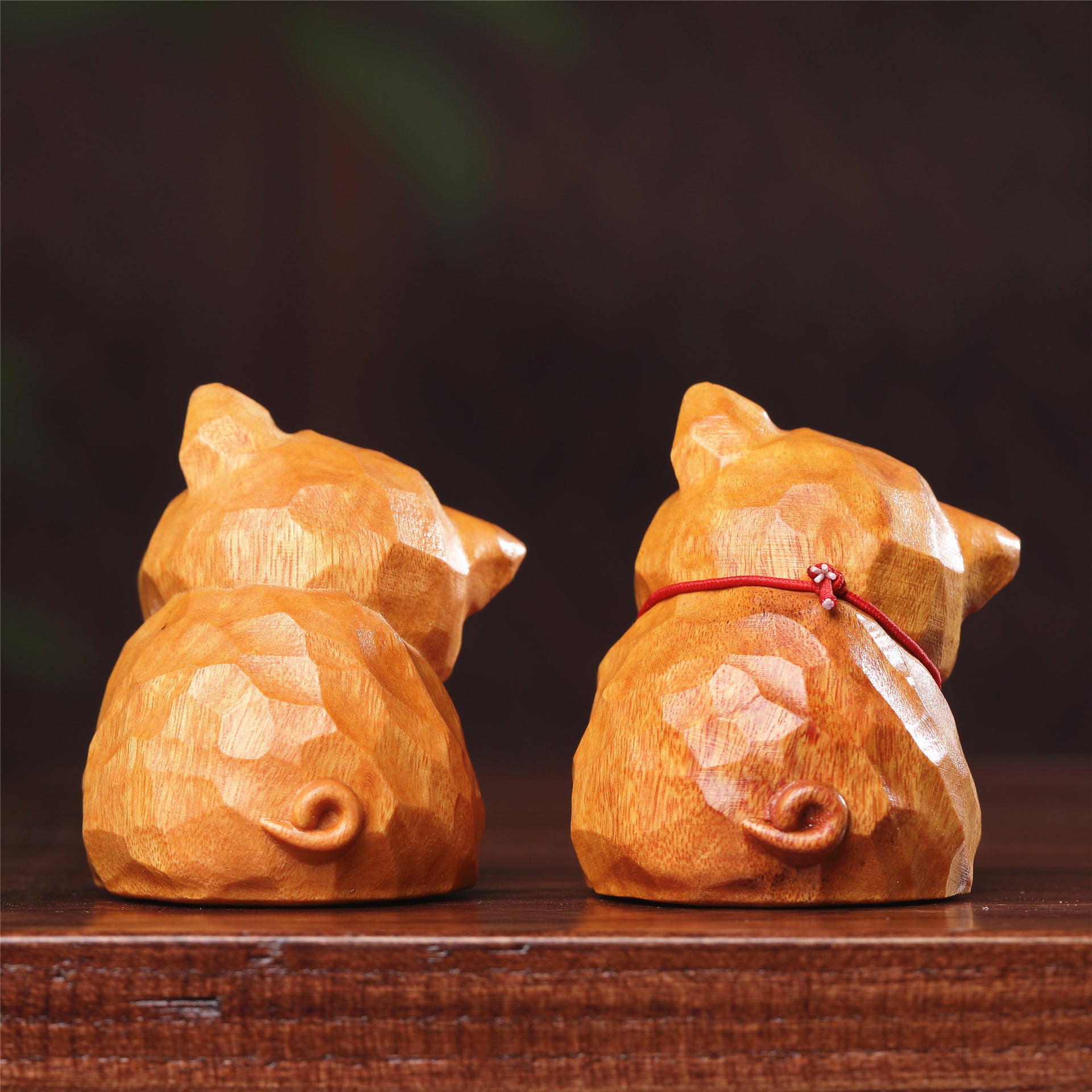 Sandalwood Pig Handcrafted Figurine