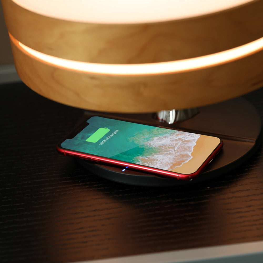 Round Intelligent Music Bluetooth Speaker & Bed Lamp