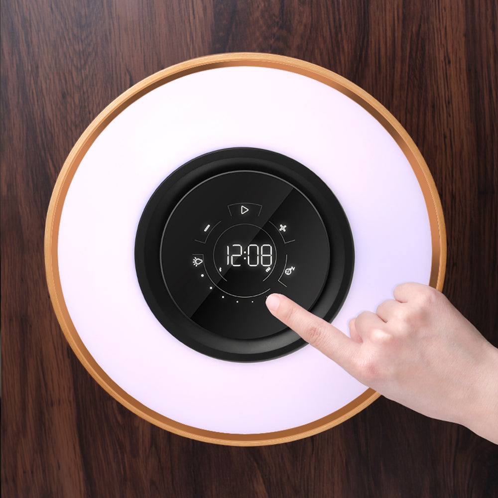 Round Intelligent Music Bluetooth Speaker & Bed Lamp