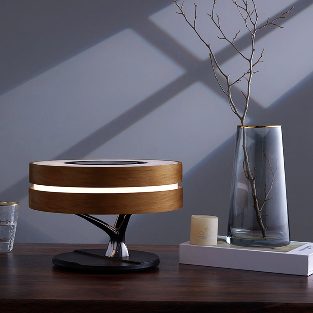Round Intelligent Music Bluetooth Speaker & Bed Lamp