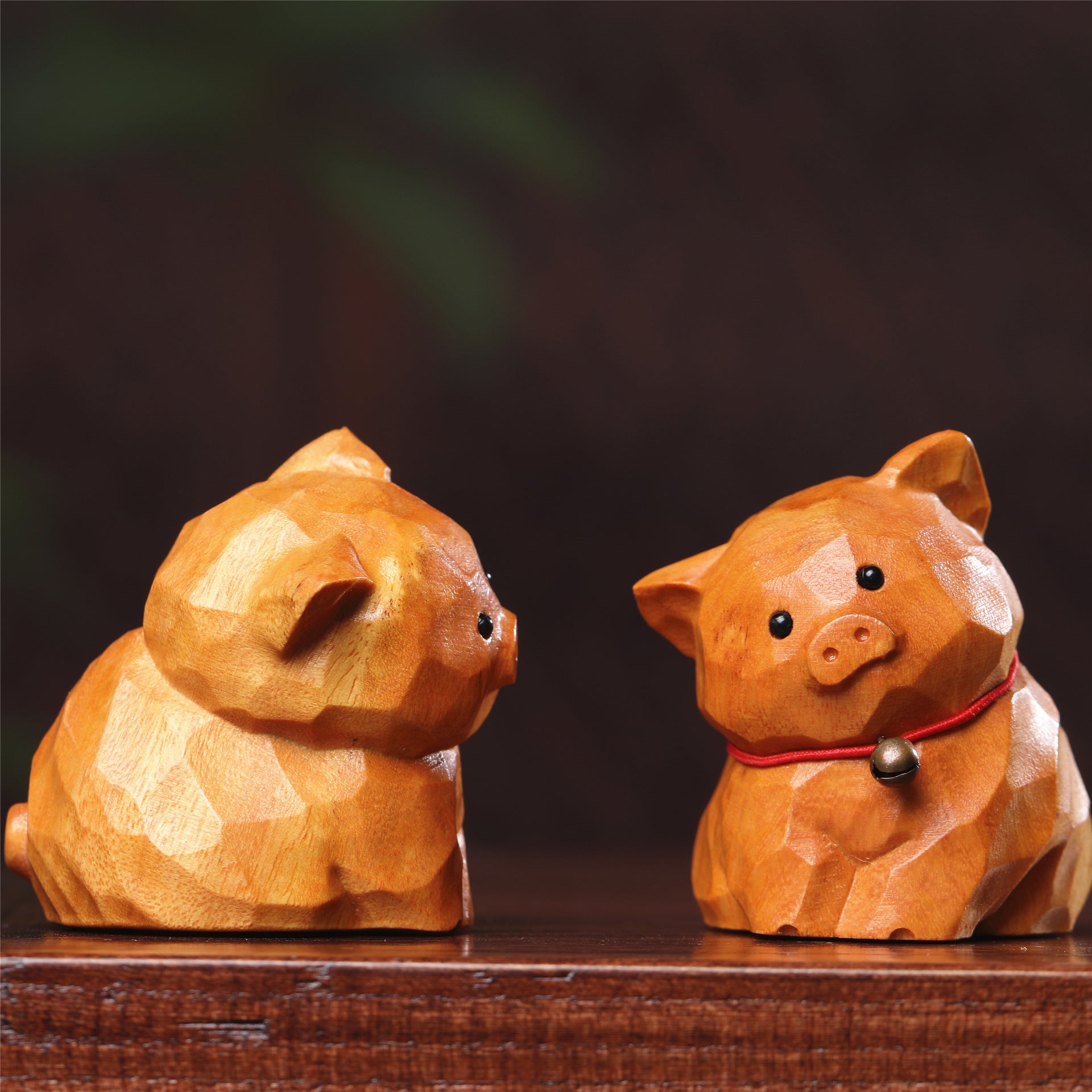 Sandalwood Pig Handcrafted Figurine