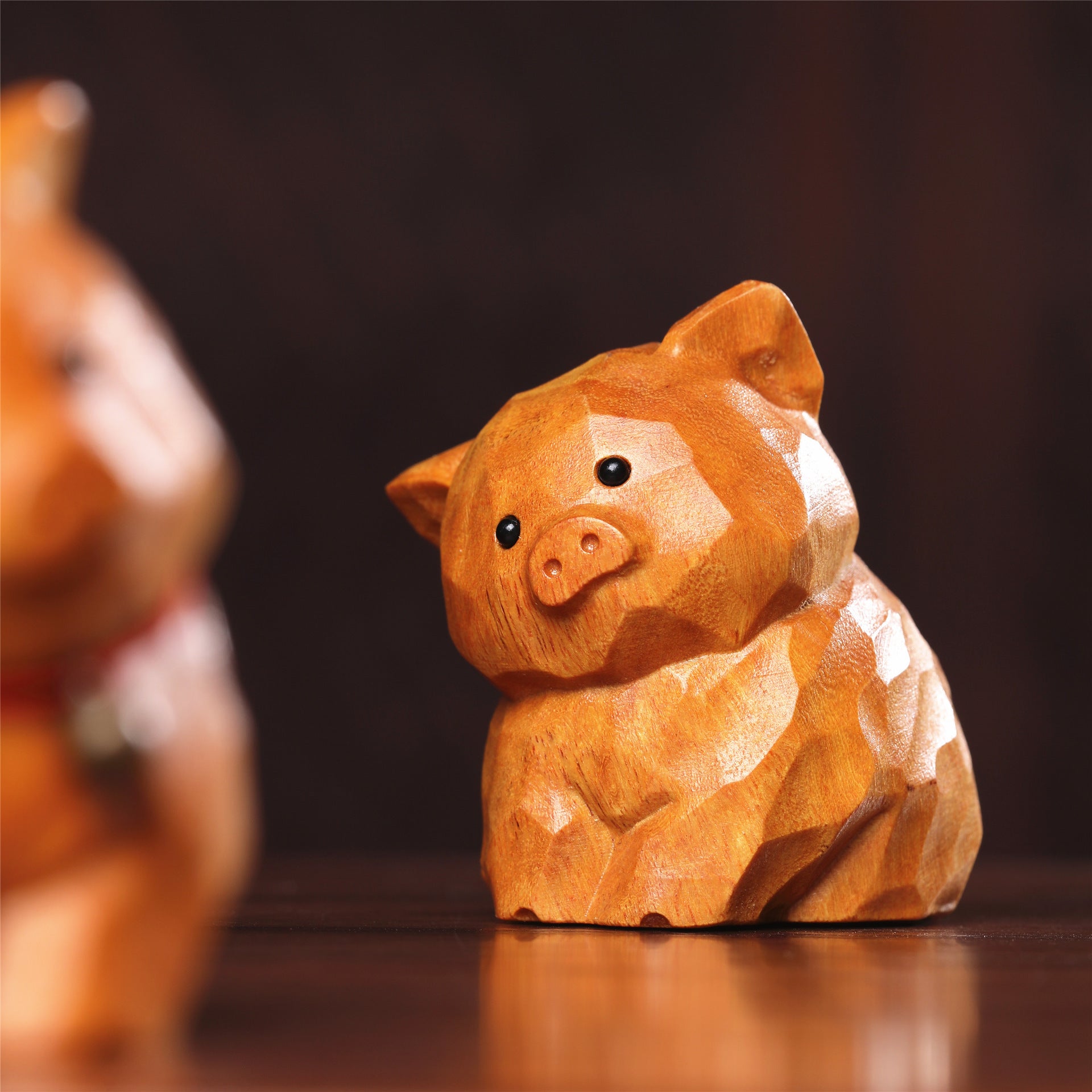Sandalwood Pig Handcrafted Figurine