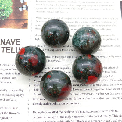 Natural 25mm Dragon’s Blood Stone Crystal Sphere