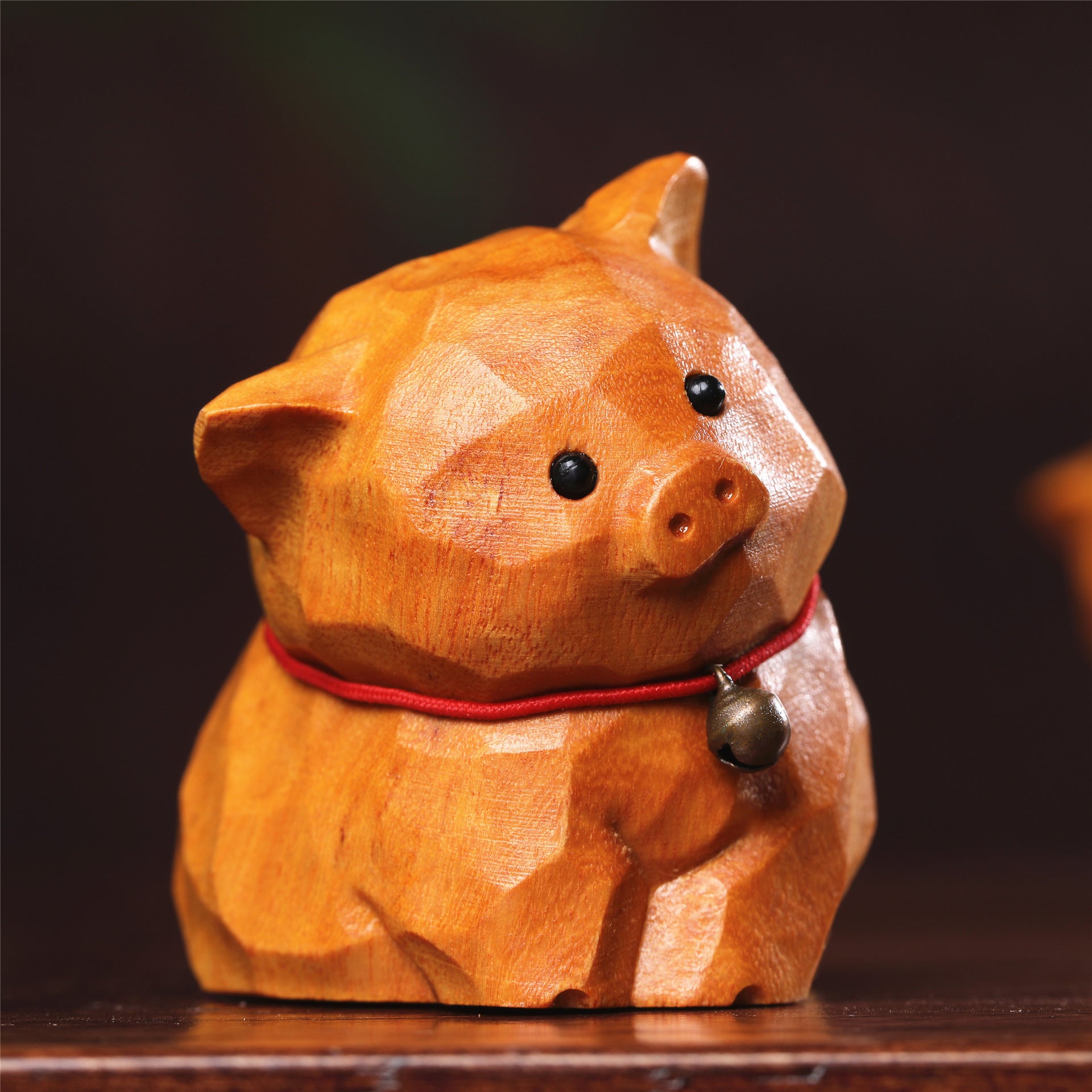 Sandalwood Pig Handcrafted Figurine
