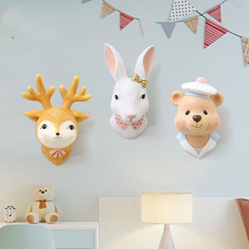 Cartoon Rabbit Resin Wall Decor