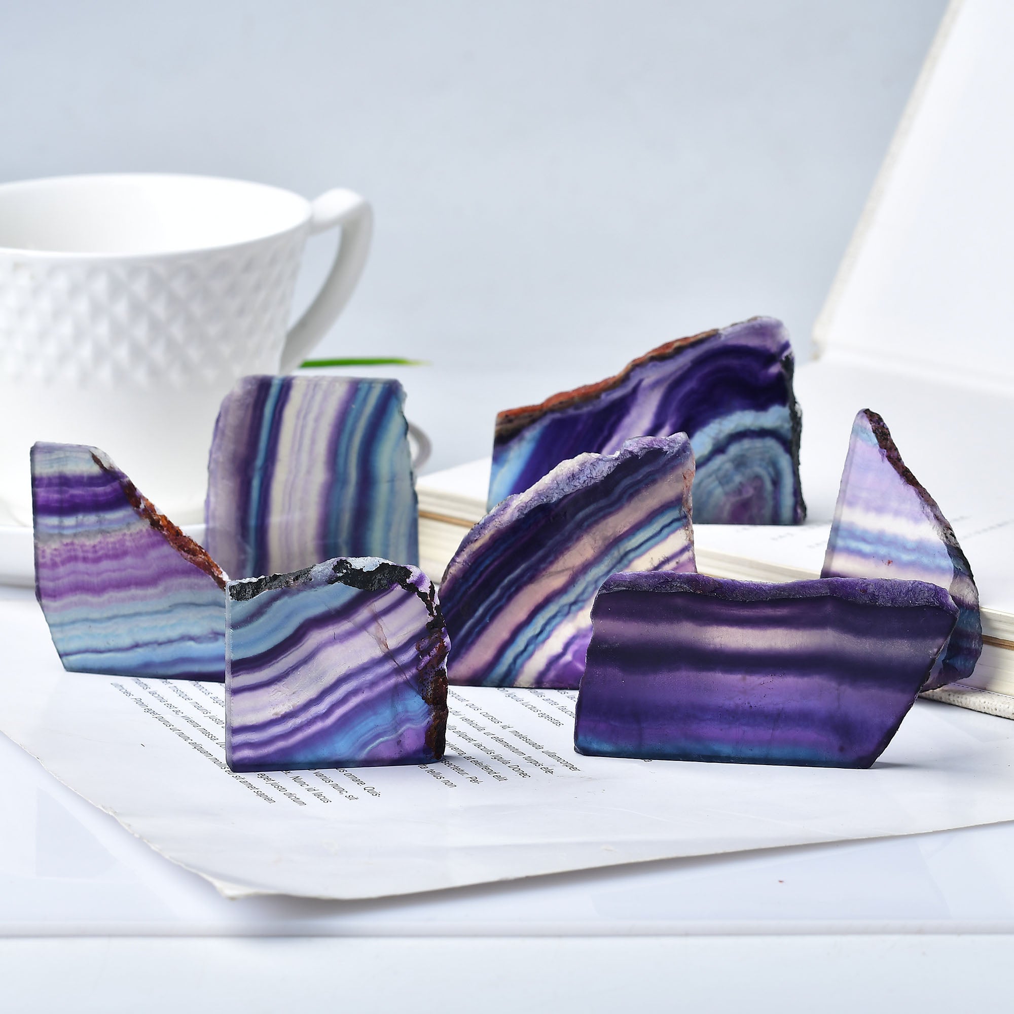 Colorful Fluorite Decorative Pieces