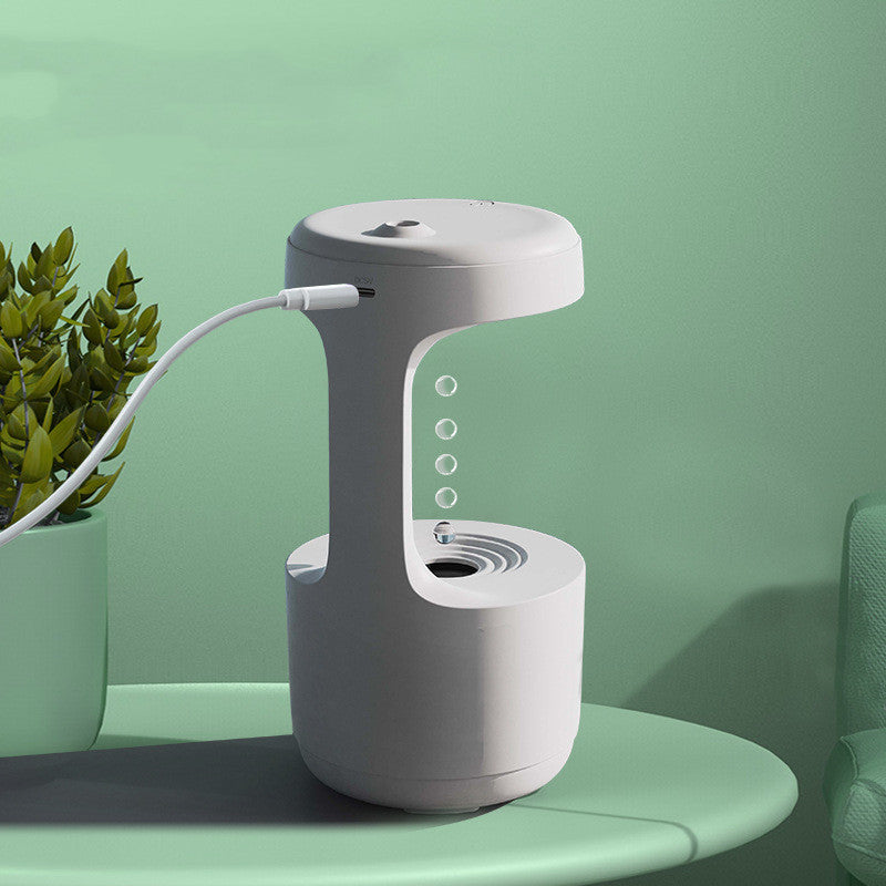 Anti-Gravity Water Drop Humidifier with Clock