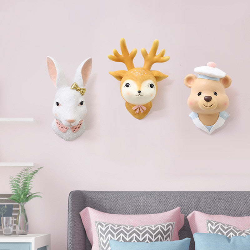 Cartoon Rabbit Resin Wall Decor