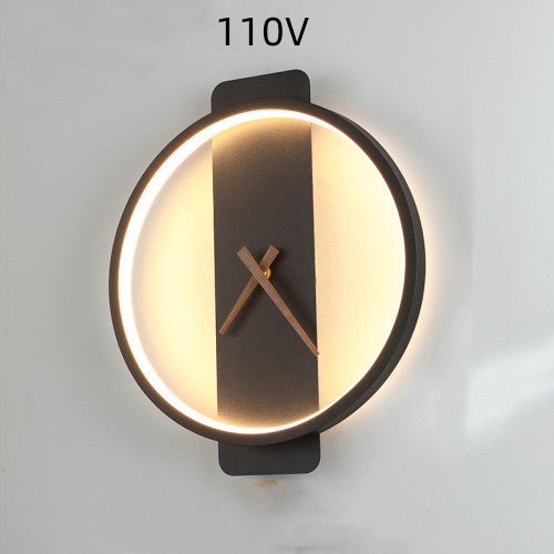 Bedroom LED Lamp with Clock Design